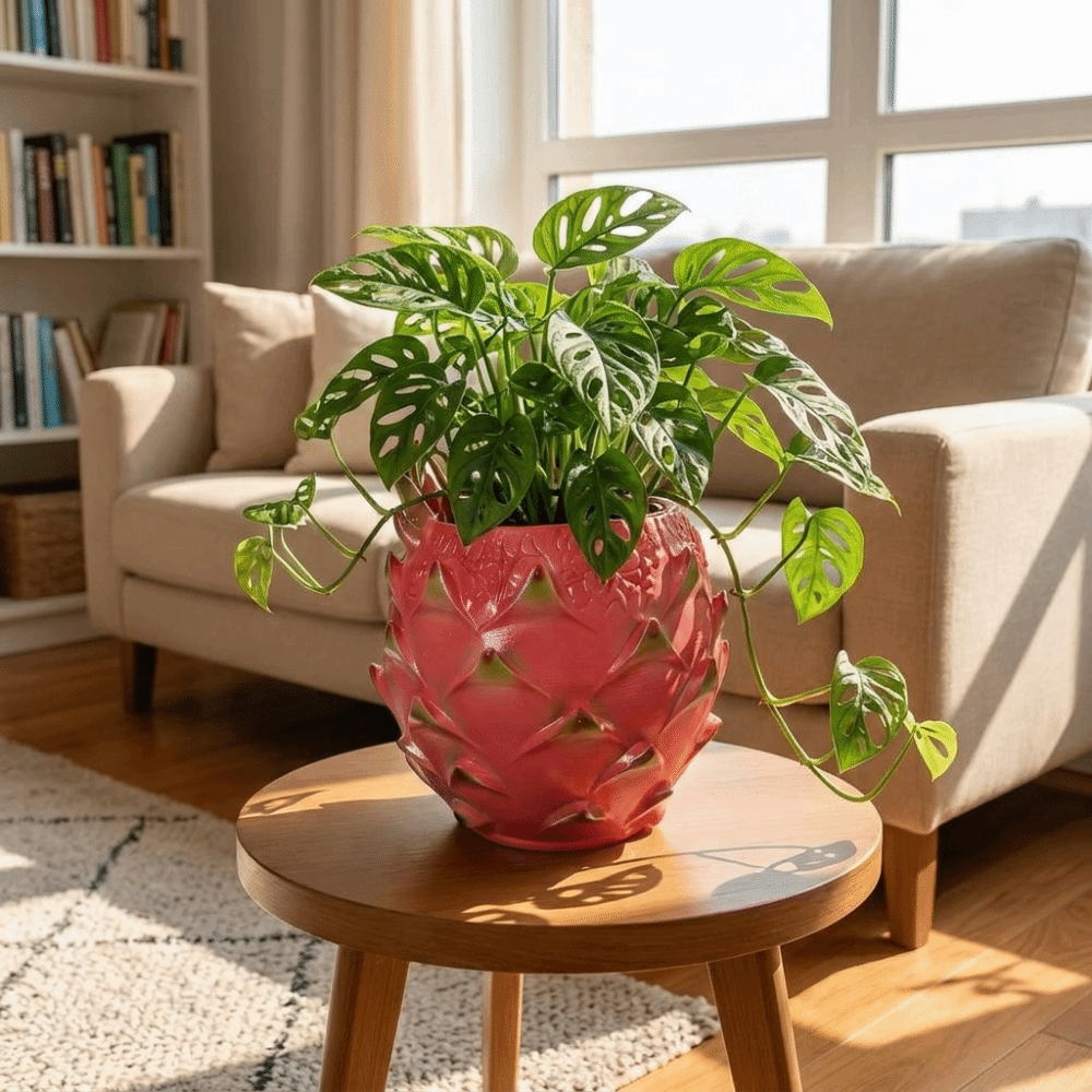 Snake Plant Ceramic - クリエイティブな樹脂製ドラゴンフルーツプランター、手作りフルーツ型ピタヤフラワーポット、装飾的なデスクトップ収納ボックス、リビングルーム用