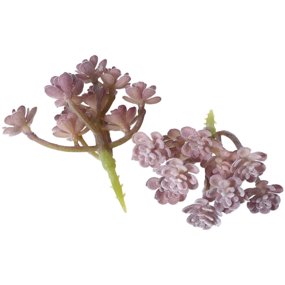 Succulent Arrangement Mini - PVCフロッキング加工の紫色のフェイク多肉植物、狭いスペースの装飾、ミニ鉢植えアレンジメント、ホームオフィスインテリアスタイリングセット