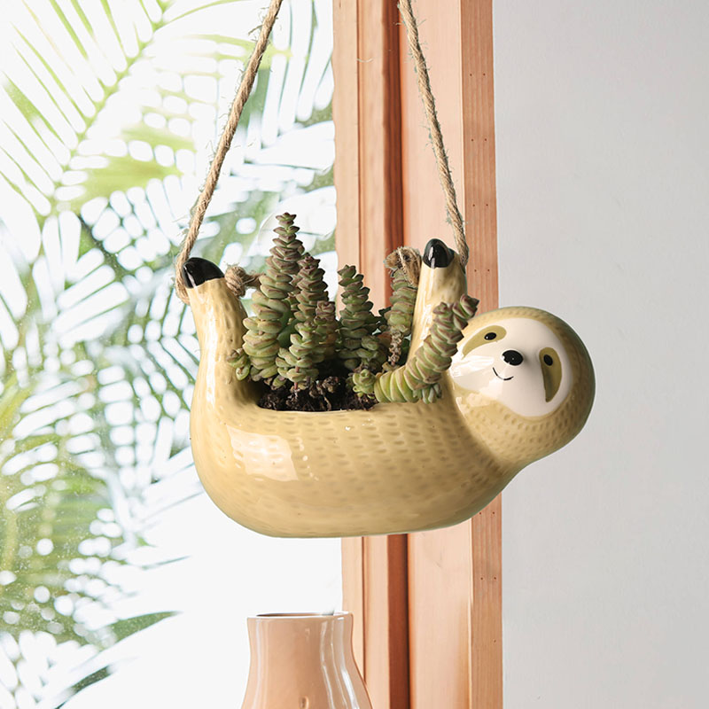 Snake Plant Ceramic - セラミック製の吊り下げ植物,園芸装飾用ポット,1個