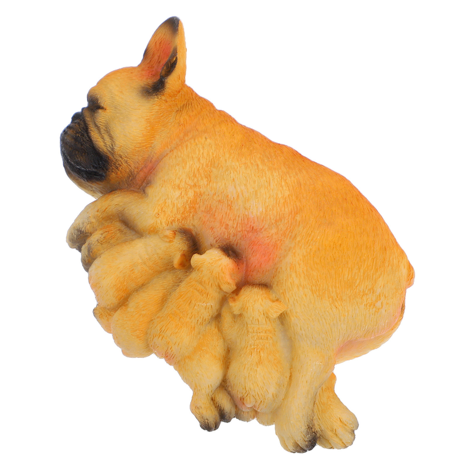 Succulent Arrangement Mini - リアルなミニフレンチブルドッグの樹脂製像、子犬の彫刻、妖精の庭、ドールハウスの装飾、パティオの芝生、多肉植物のアレンジメントに最適