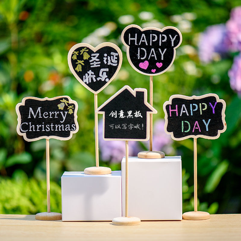 5 個ミニ木製黒板バレンタインデーフラワーアレンジメントテー - Succulent Arrangement Mini のレビューと価格