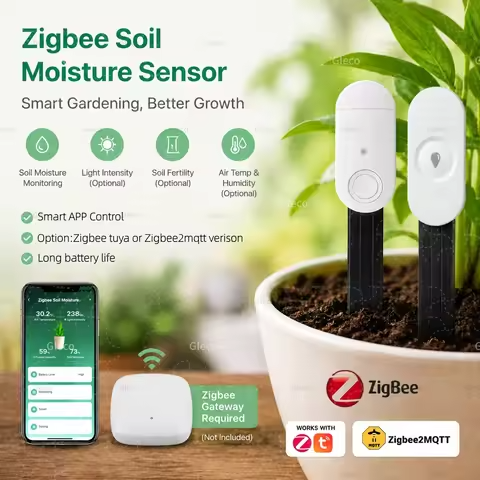 ZigBeeスマート土壌水分センサー 温度湿度モニター アプ - Plant Parent App のレビューと価格